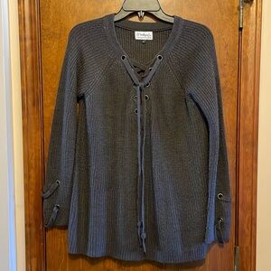 JJ Boutique Laced Front Sweater